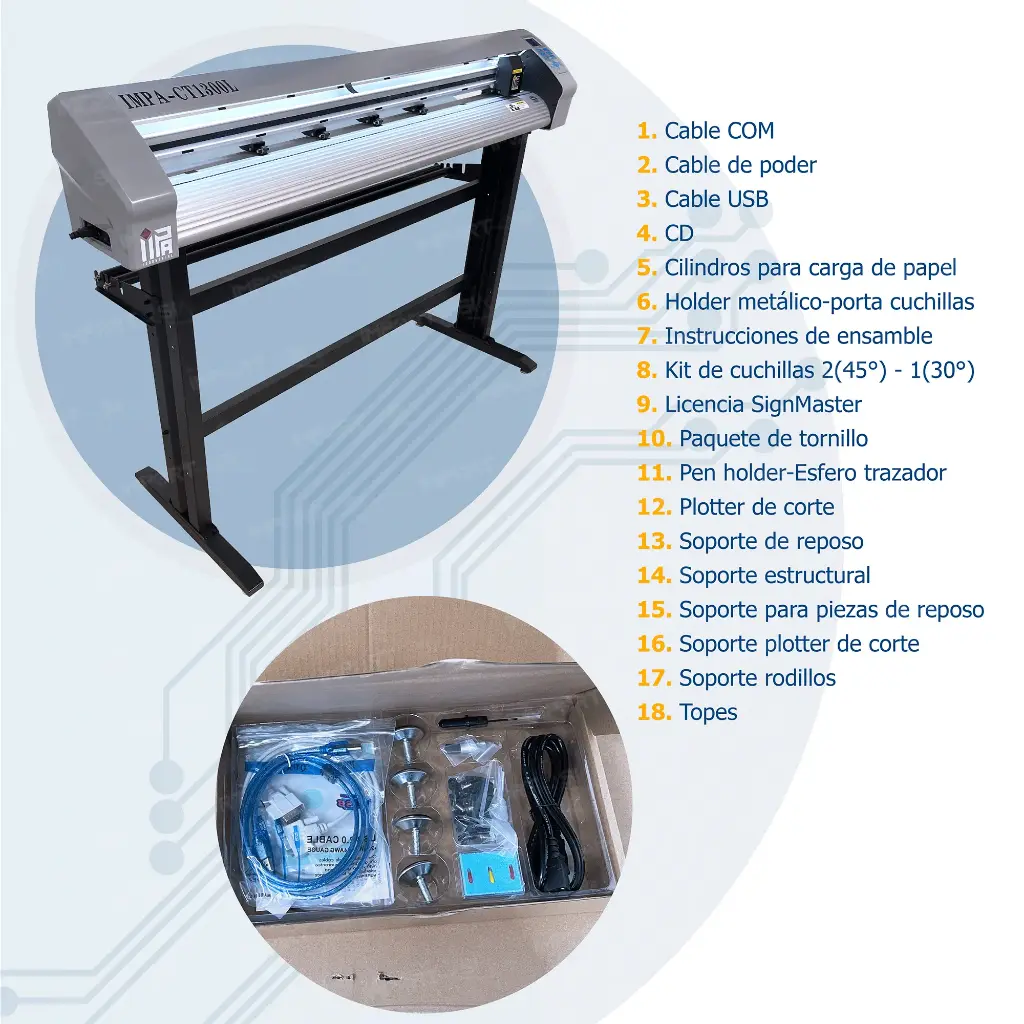 Plotter de corte IMPA Teneth CT1300L 
