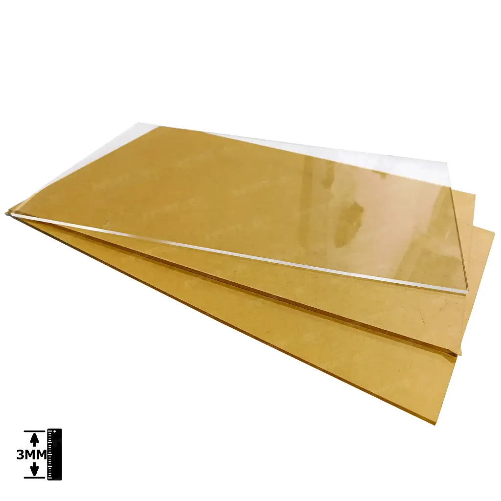 Lamina de acrilico transparente 3mm 185x125