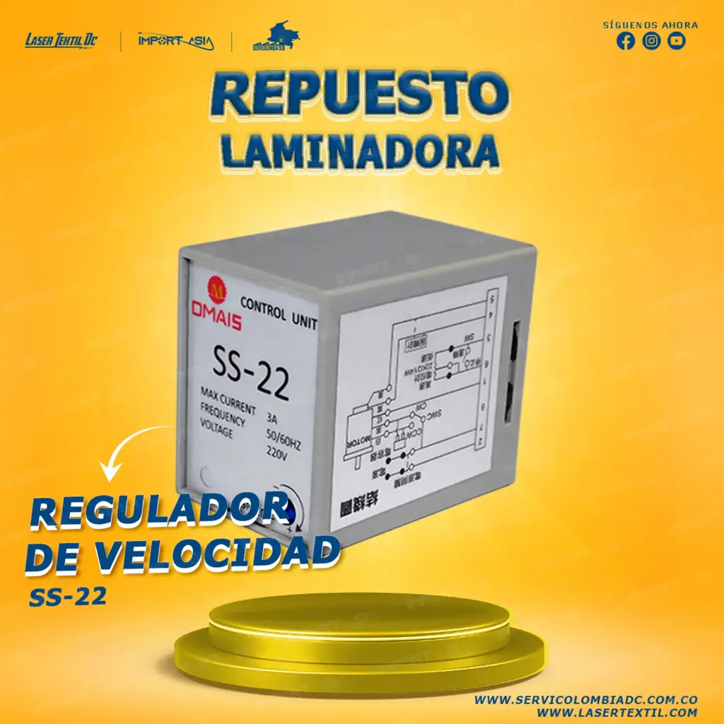 Regulador de velocidad SS-22 laminadora 