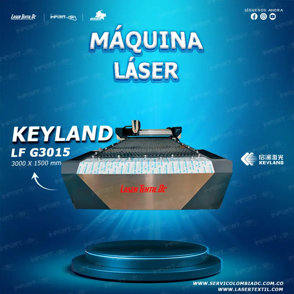 [KLLF-G3015] Máquina láser de fibra para corte de metales Co2 Keyland KLLF-G3015