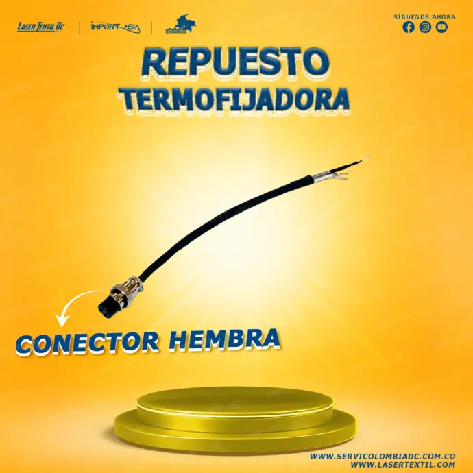 Conector hembra termofijadora 