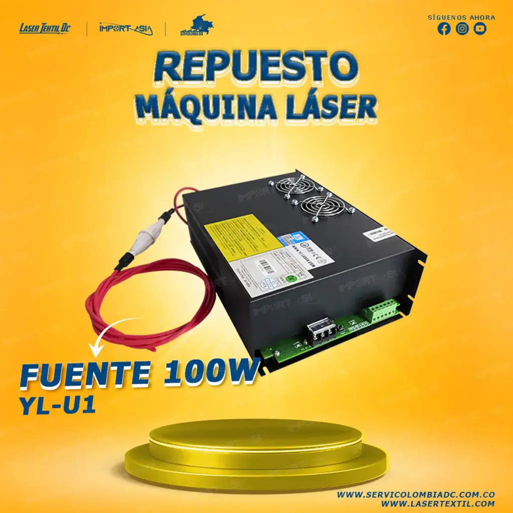 Fuente para maquina laser Co2 YL-U1 100w 220v