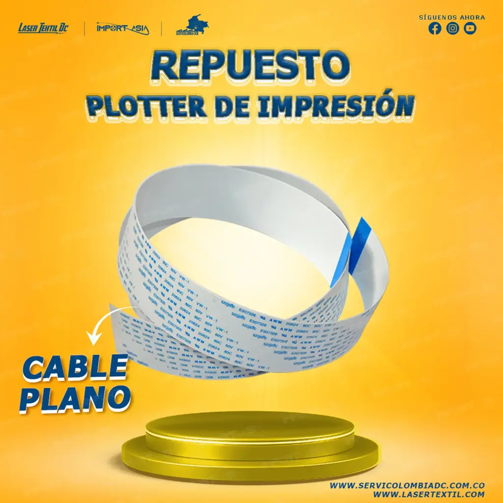 Cable plano de datos plotter de impresión