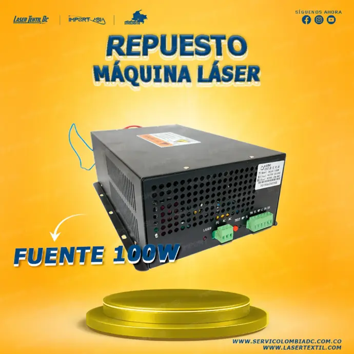 Fuente Máquina Láser Co2 100 w / 110 v