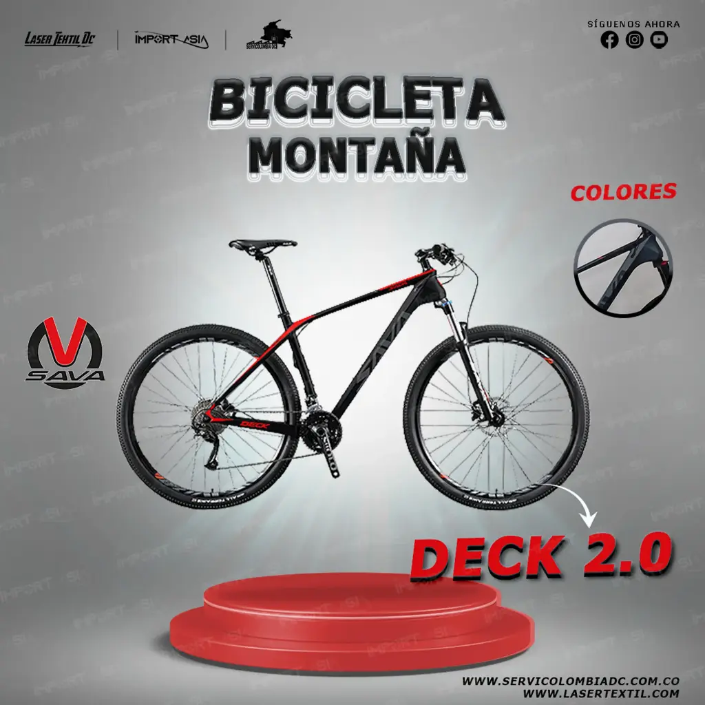 [MONT-DECK2.0 29*17] Bicicleta de Montaña Sava DECK 2.0 fibra de carbono (29*17)