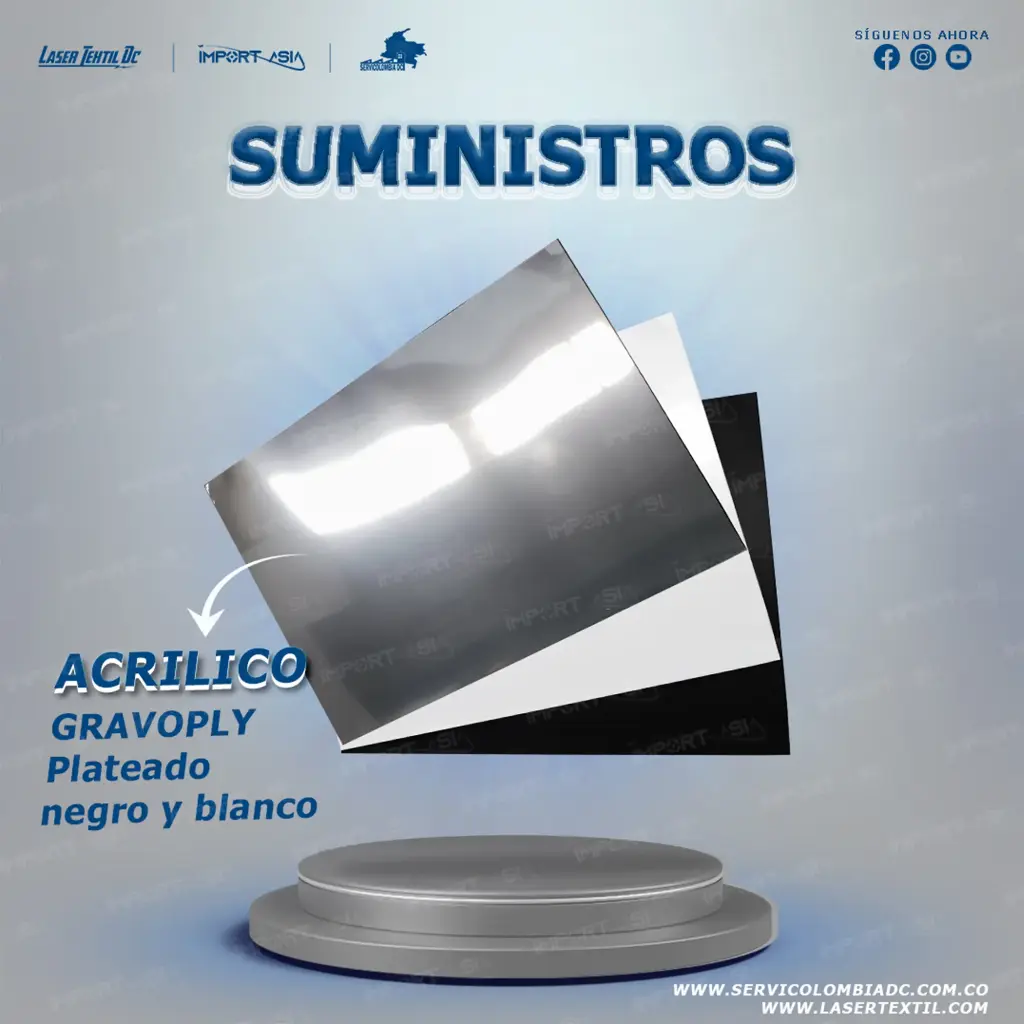 [ABS-NEG-BL] Lámina de ABS gravoply plateada, negro blanco doble capa 1.20x60 cm (NEGRO BLANCO)
