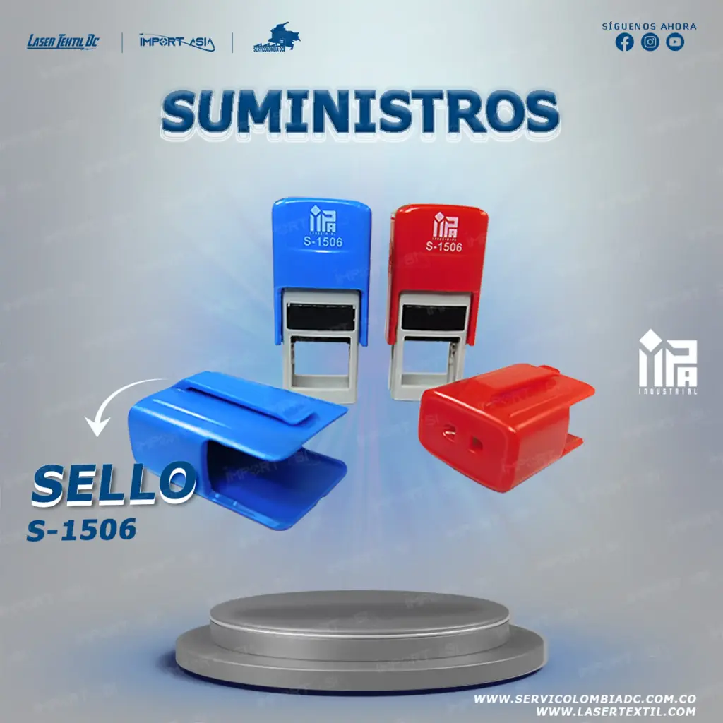 [S-1506AZ] Sello autoentintable IMPA Ref. S-1506 (AZUL)