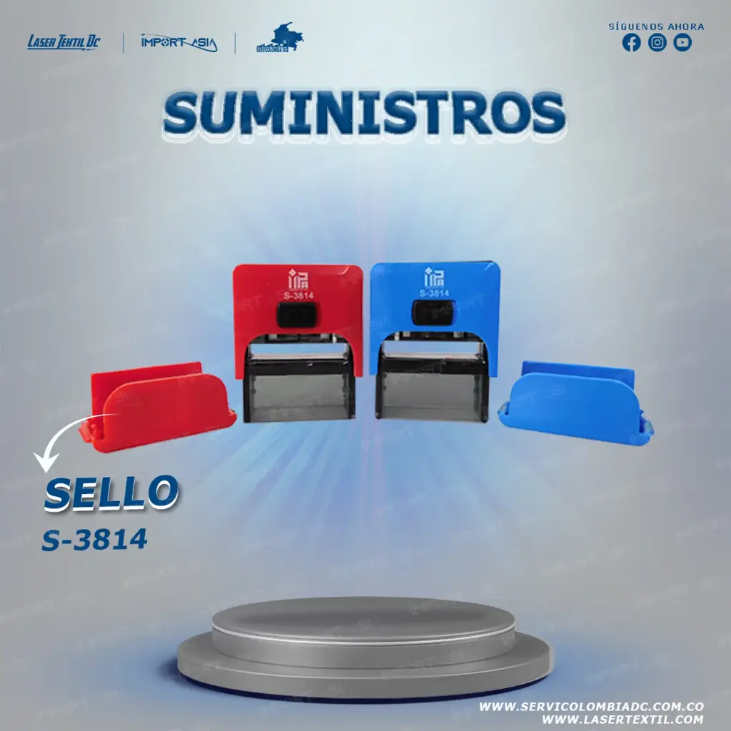 [S-3814AZ] Sello autoentintable IMPA Ref. S-3814 (AZUL)