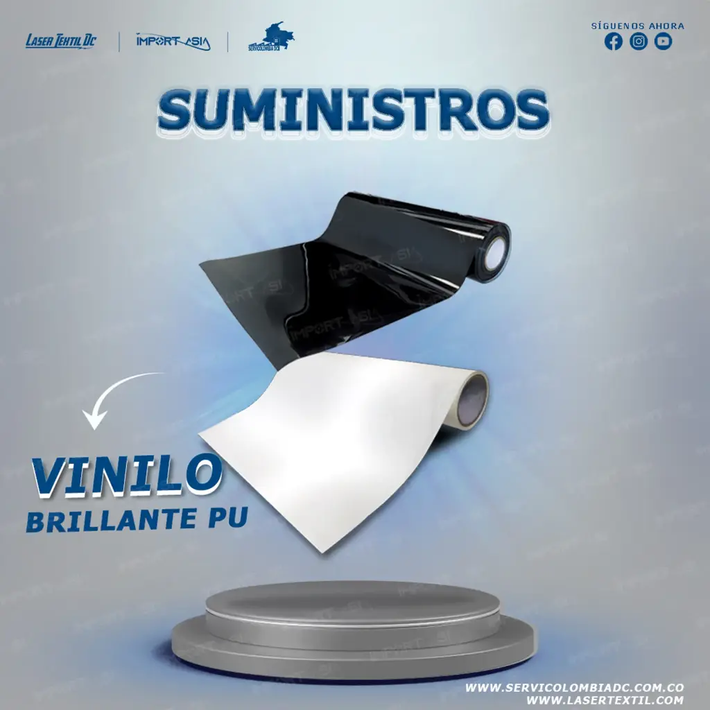 [Q1-7BLANCO] Vinilo textil PU brillante Q1-7 60 x 50 ms (BLANCO-WHITE)
