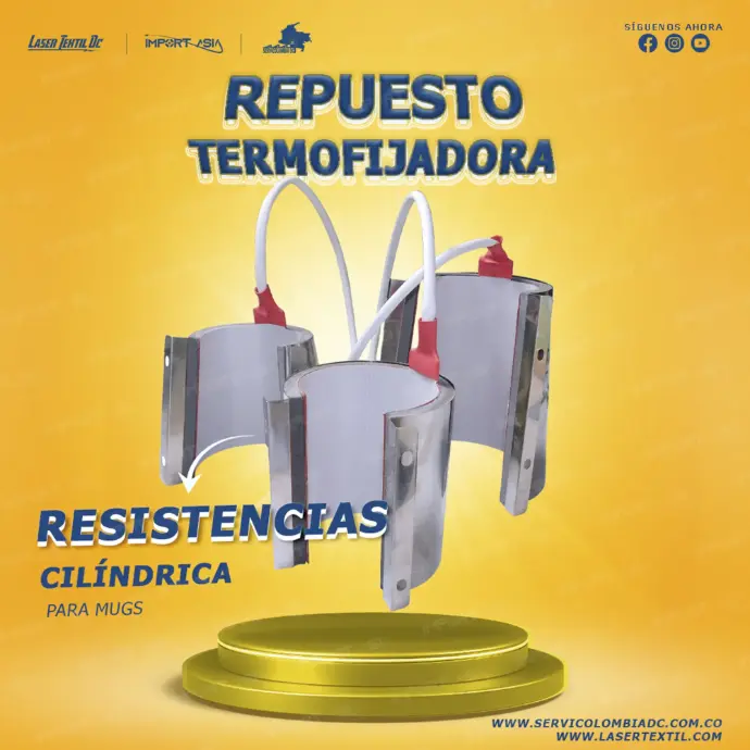 Resistencia cilíndrica de termofijadora mug 11oz,40oz,15oz