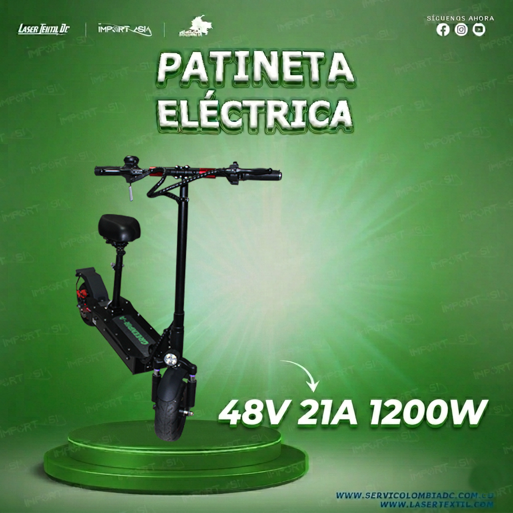 [48V-21A-1200W] Patineta eléctrica  Greenpir-A 48V 21A 1200W