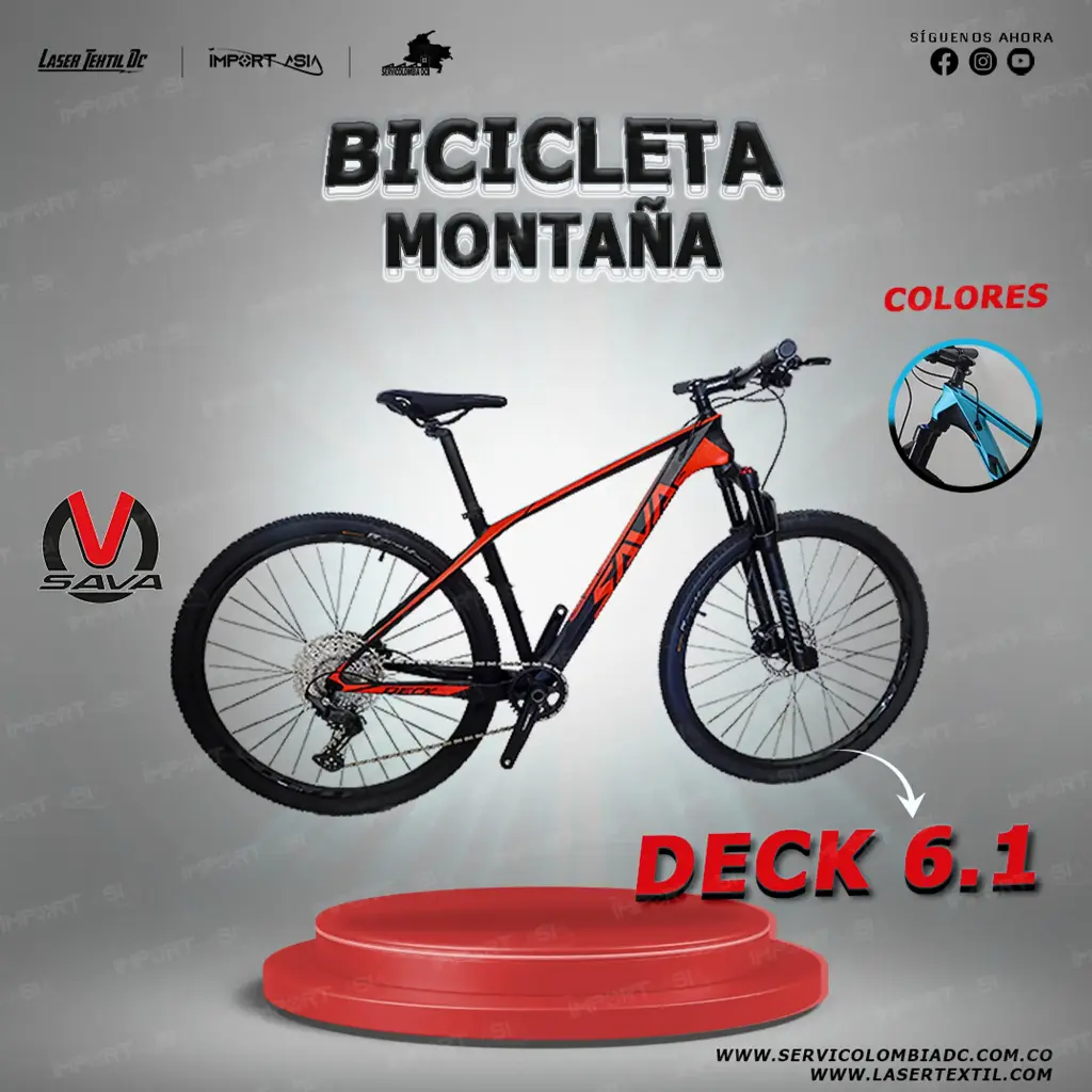 [Sava DECK 6.1 2917] Bicicleta de Montaña Sava DECK 6.1 fibra de carbono (29*17)