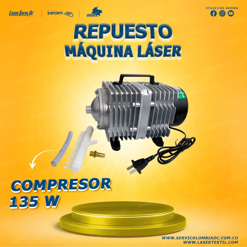 Compresor para máquina laser 135 w
