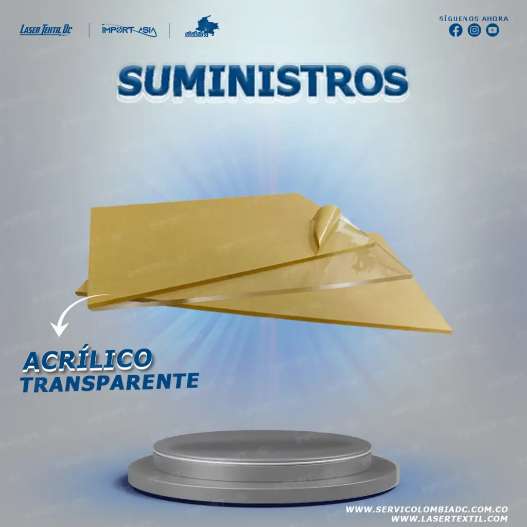 [8MM] Lámina de acrílico transparente 8 mm 185 x 125 mts